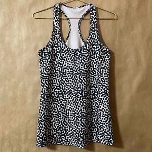 Lululemon | Cool Racerback Ace Spot Grain Black Tank Top Scoop Neck Size 6